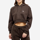 Dickies Women's Oakport Cropped Hoody in Dark Brown