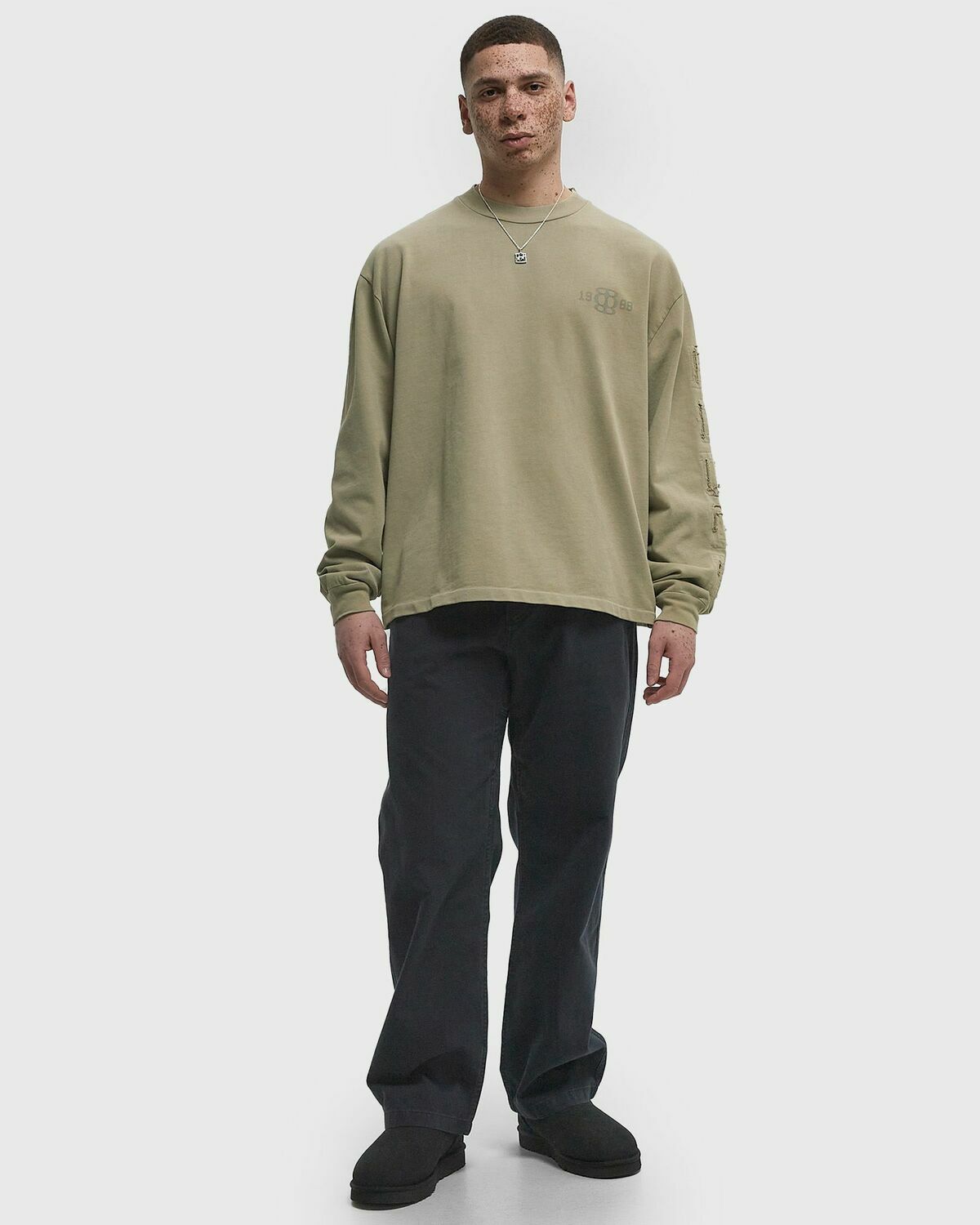 Rough. AGED BIRD LS Brown Mens Longsleefe