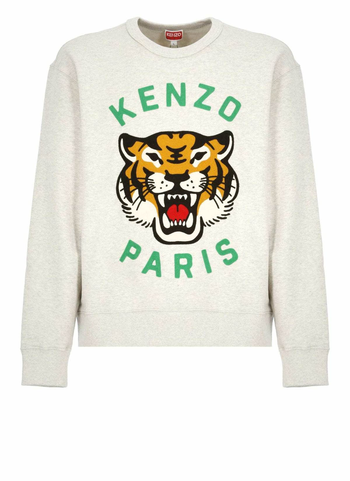 【送料&関税込】Kenzo Paris Gots Happy Tiger Crewneck Brown Kenzo Paris 'KENZO Happy Tiger' Embroidered Sweatshirt