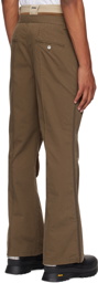 C2H4 Brown Double Waist Trousers