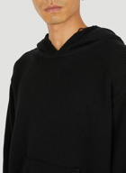 Distressed Hooded Sweatshirt in Black