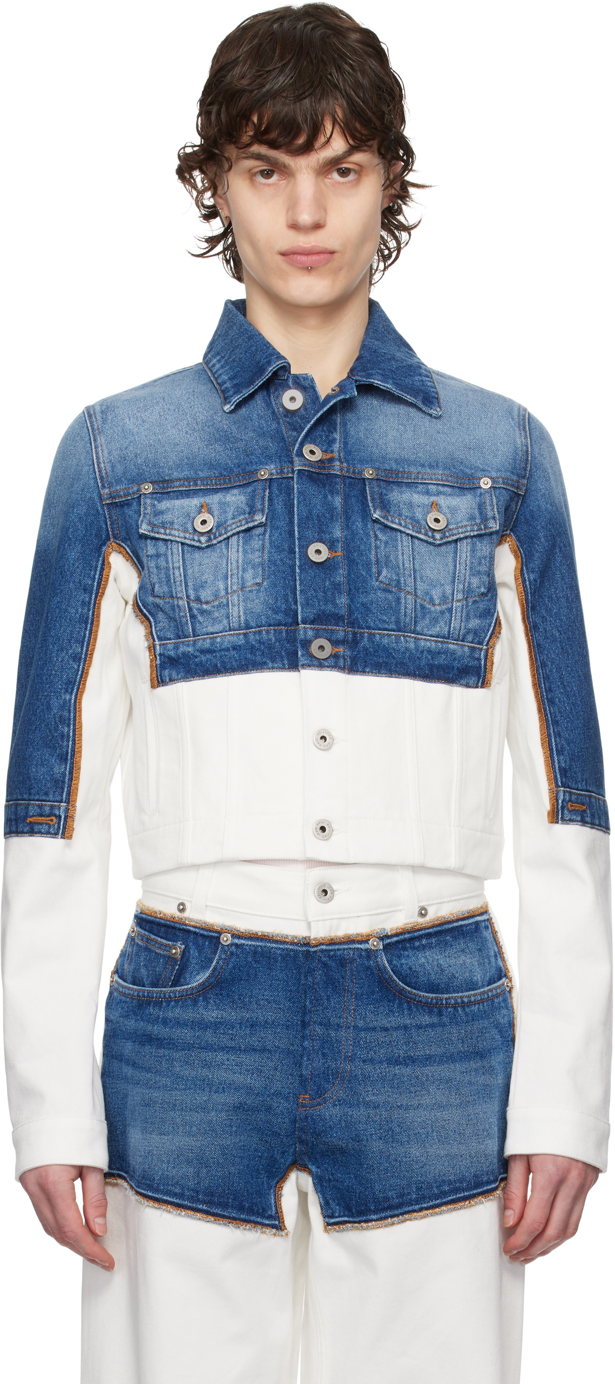 Jean Paul Gaultier Black Printed Denim Jacket Jean Paul Gaultier