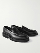 VINNY's - Richee Leather Penny Loafers - Black