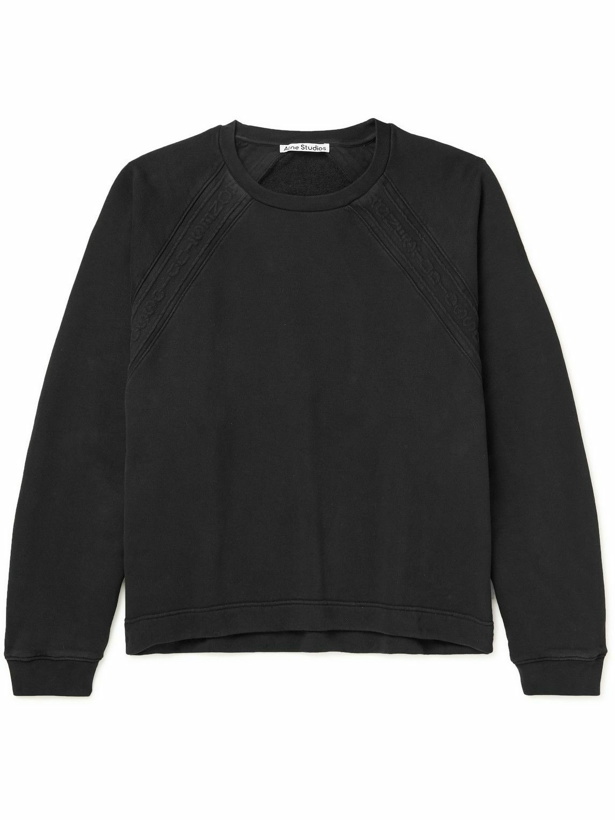 Photo: Acne Studios - Farmy Chain Cotton-Jersey Sweatshirt - Black