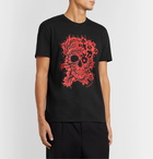 Alexander McQueen - Printed Cotton-Jersey T-Shirt - Black