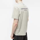 Wooyoungmi Men's Nylon Back logo Tech T-Shirt in Grey