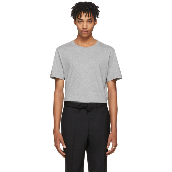 Photo: Maison Margiela Three-Pack Grey T-Shirt 