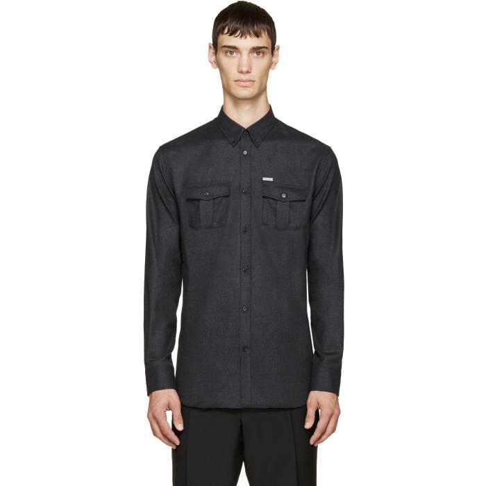 Photo: Dsquared2 Charcoal Military Shirt 