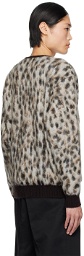 WACKO MARIA Off-White Leopard Cardigan
