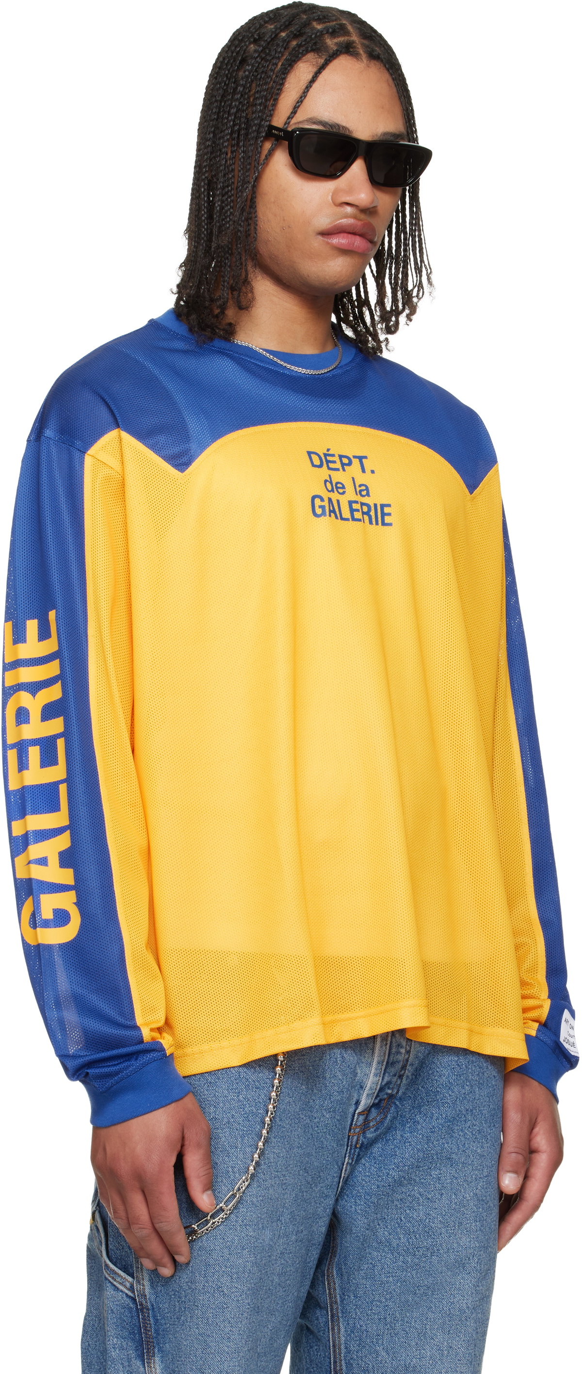 Gallery Dept. Yellow & Blue Western Sport Elegant Mesh L/S T-shirt