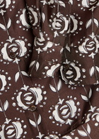 Max Mara Oncia Printed Silk Shirt Brown