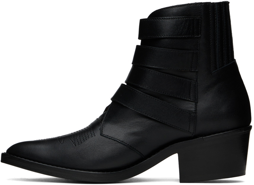 Toga Pulla SSENSE Exclusive Black 4 Metal Cowboy Boots Toga Pulla