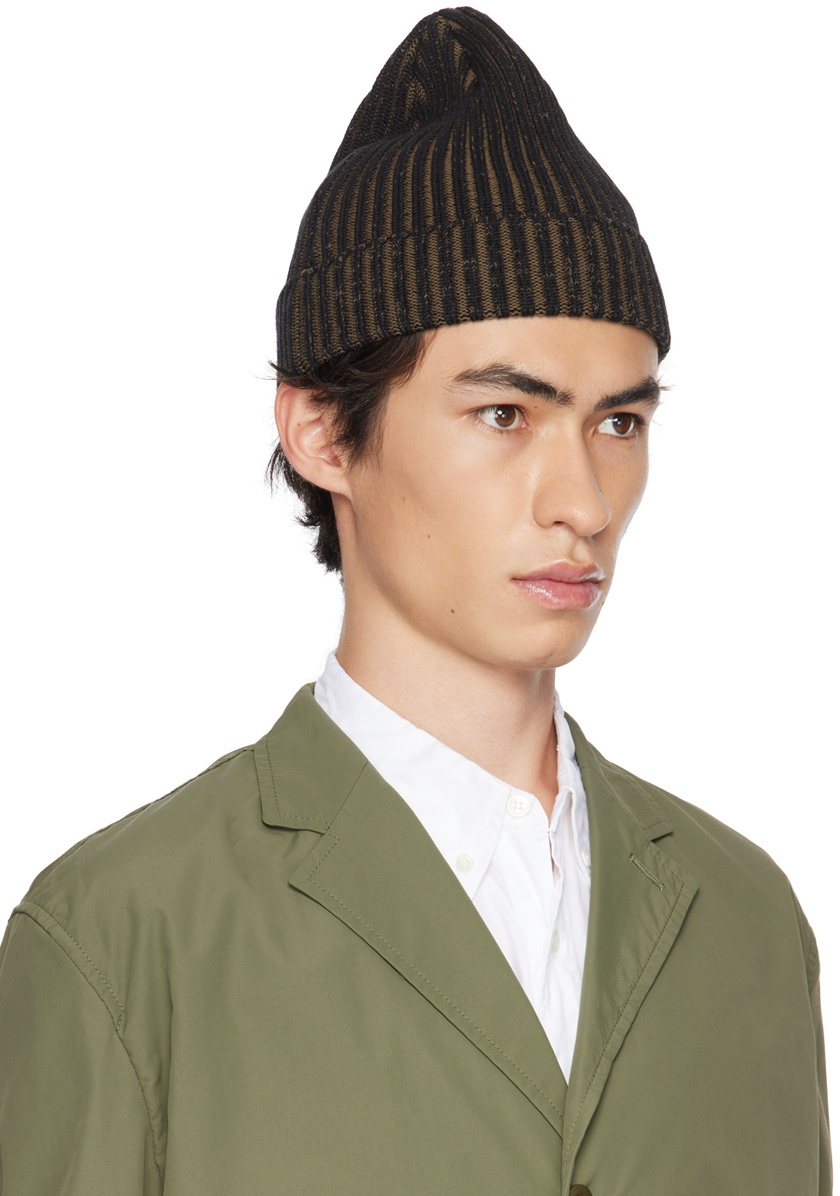 Juun.J Black Rolled Beanie Juun.J