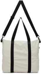 RAINS Off-White Waterproof Canvas Tote