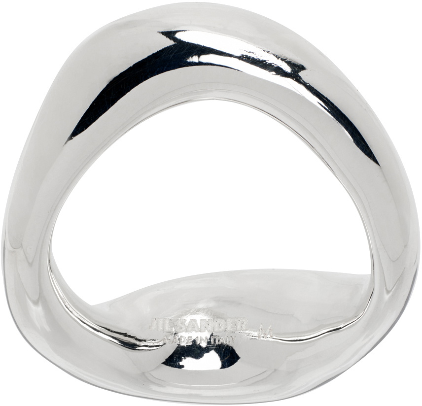 Jil Sander Silver Sculptural Ring Jil Sander