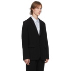 Comme des Garcons Homme Deux Black Wool Thick Serge Blazer