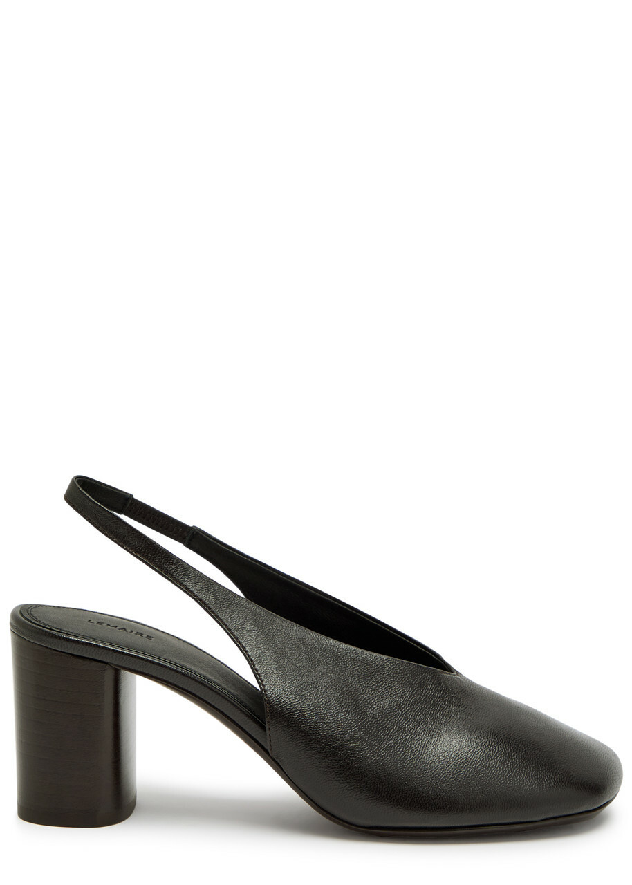 Lemaire Glove 80 Leather Slingback Pumps