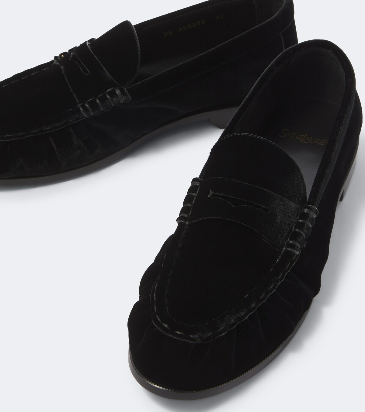 Saint Laurent Le Loafer velvet penny loafers