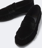 Saint Laurent Le Loafer velvet penny loafers
