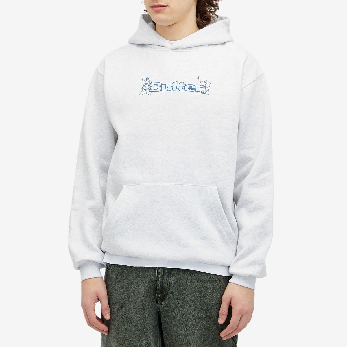 Butter Goods Men's Quest Logo Hoodie in Ash Butter Goods