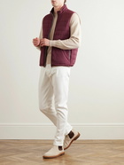 Brunello Cucinelli - Quilted Padded Shell Gilet - Burgundy