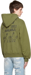 Heron Preston Khaki Drawstring Hoodie