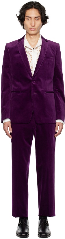Photo: Dries Van Noten Purple Velvet Suit