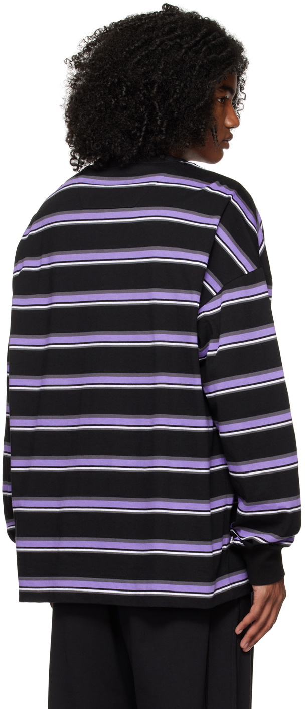Tシャツ・カットソー JUUN.J Wool Cotton Stripe Blouson Shirts (JC5864P135 BLACK) Juun.J | CLOTHBASE