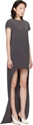 Courrèges Gray Circle Edge Maxi Dress