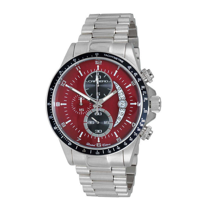 Photo: Torino Carrero Winner Circle Chronograph Quartz Red Dial Mens Watch JCISBK101BRD