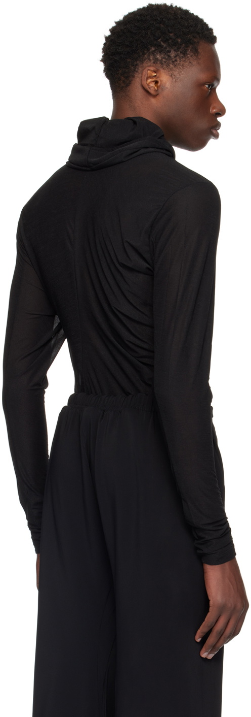 Nuba Black Draped Hoodie