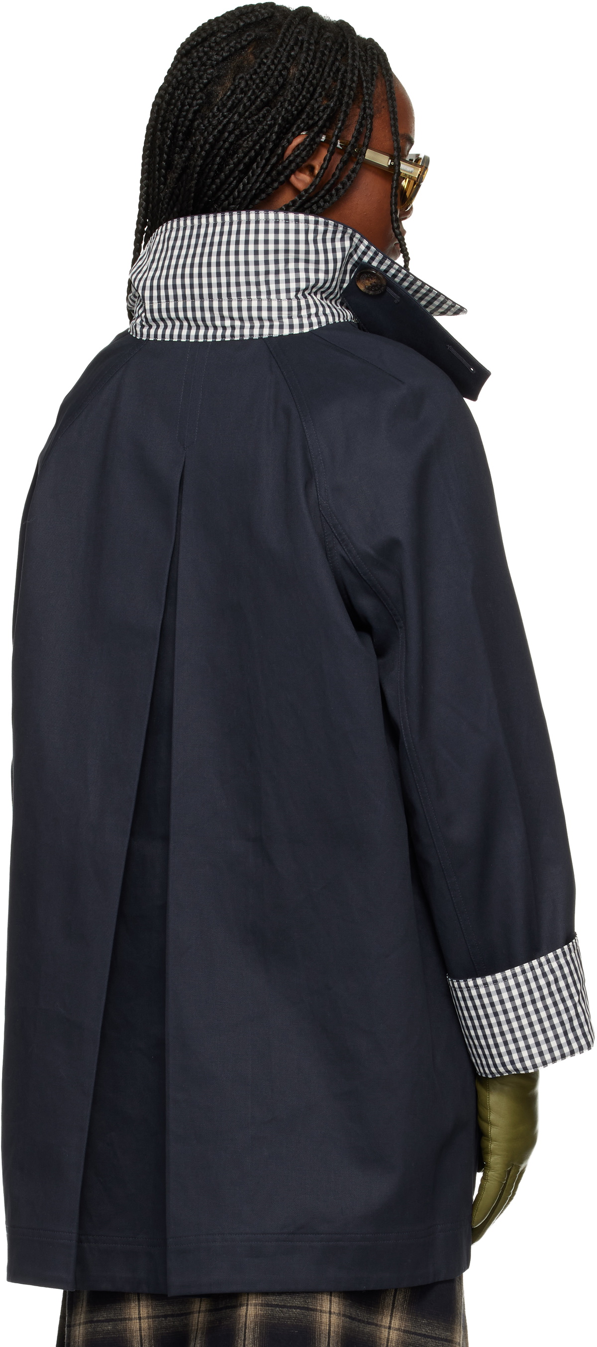Barbour Navy Gabby Car Casual Trench Coat