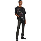 Balmain Black Oversized Print T-Shirt