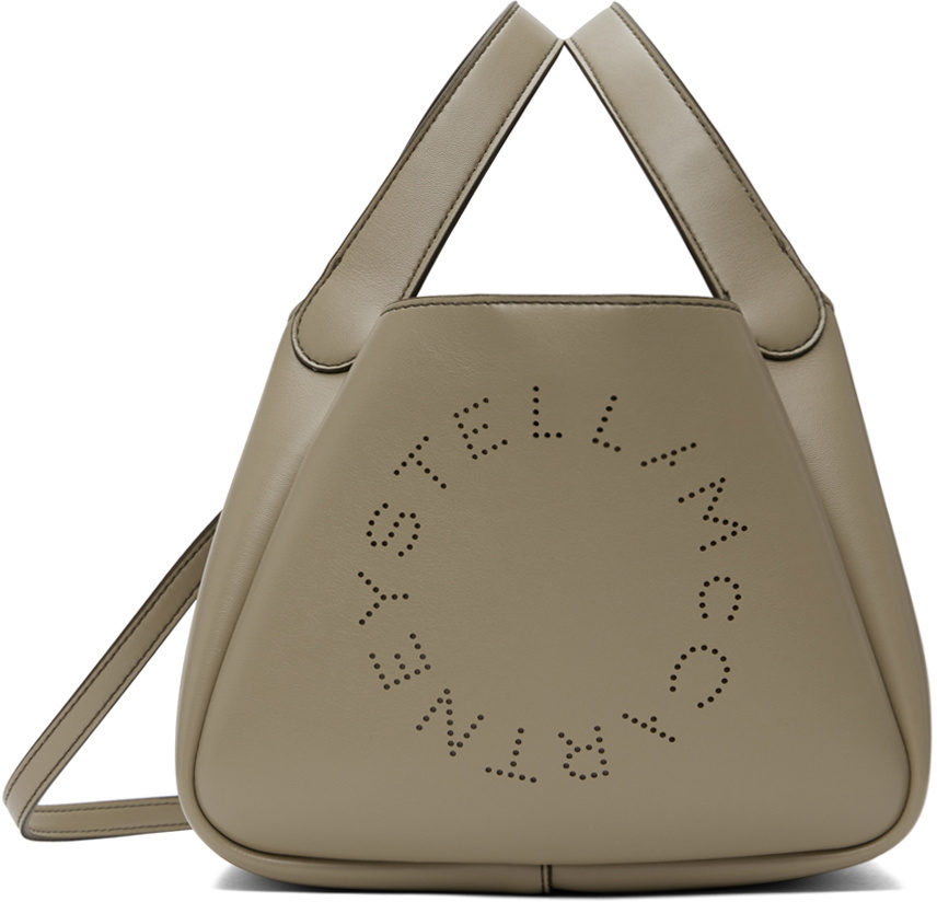 新作登場！【stella mccartney】Logo double top cross body Women Magnolia white Logo Double Top Handle Crossbody Bag