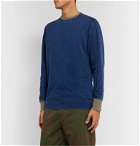 Universal Works - Contrast-Tipped Indigo-Dyed Jersey Sweatshirt - Blue