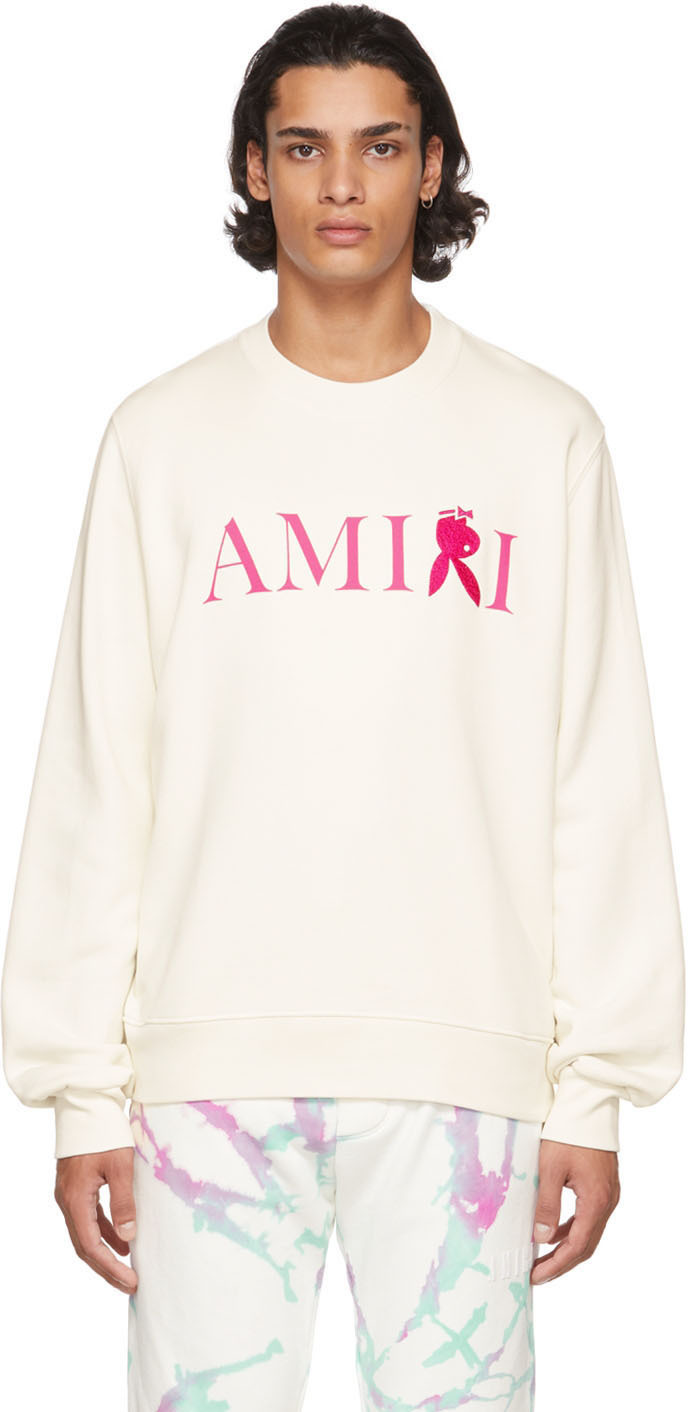 AMIRI White Playboy Edition Reverse Bunny Sweatshirt