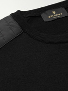 Belstaff - Kerrigan Ribbed Panelled Stretch-Knit Wool Sweater - Black