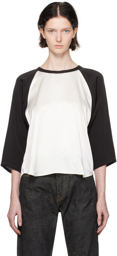 Photo: visvim Black & White Paneled Long Sleeve T-Shirt