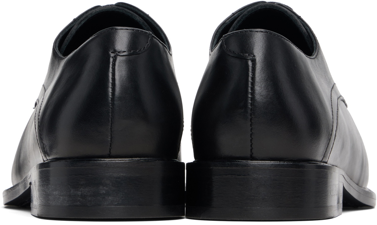 Stefan Cooke SSENSE Exclusive Black & Pink Slashed Square Toe Derbys
