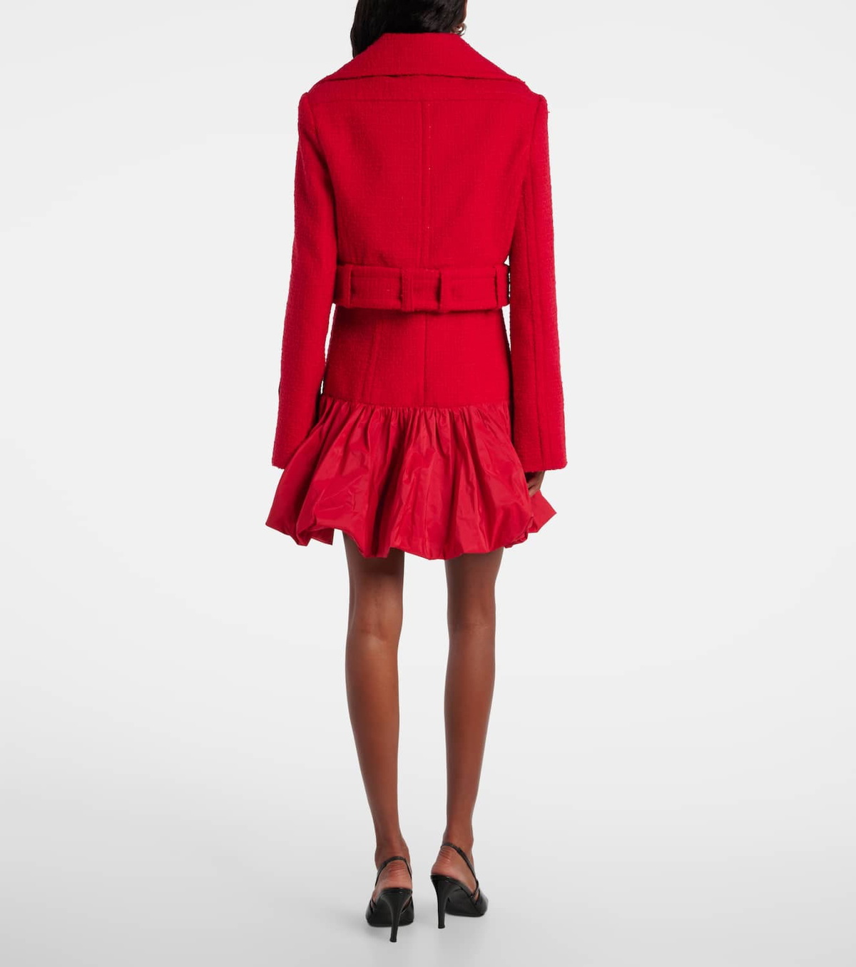 Patou Cropped wool-blend tweed jacket