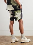 Folk - Assembly Straight-Leg Printed Linen Shorts - Black