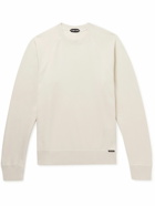 TOM FORD - Garment-Dyed Cotton-Jersey Sweatshirt - Neutrals