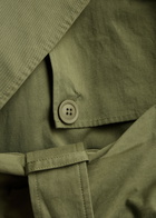 Aexae Double-breasted Cotton Trench Coat Khaki