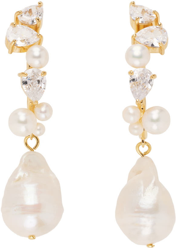 Photo: Completedworks Gold Pearl Drop Earrings