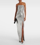 Roland Mouret Sequined gathered corset gown