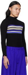 Meryll Rogge Black Striped Sweater