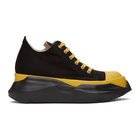 Rick Owens Drkshdw Black and Yellow Abstract Sneakers