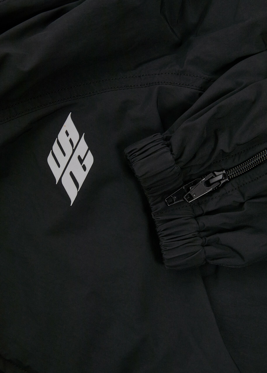 Alexanderwang.t Zip Sleeve Coaches Shell Jacket Black
