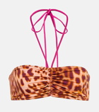 Stella McCartney - Leopard-print bandeau bikini top