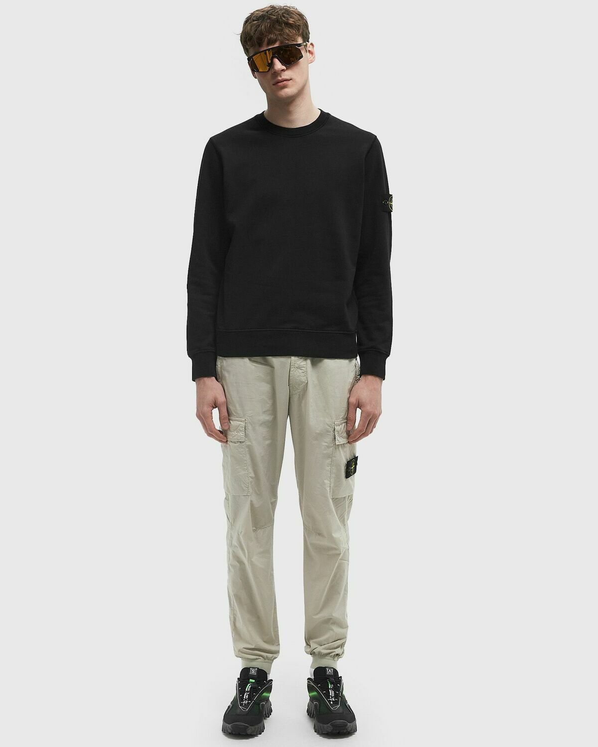 Stone Island STRETCH COTTON TELA 'PARACADUTE' CARGO TROUSERS Beige